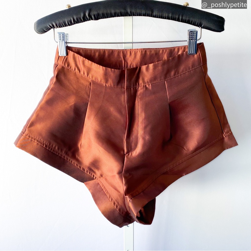 SHEIN 2 satin high waist short shorts